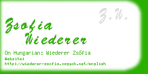 zsofia wiederer business card